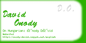 david onody business card